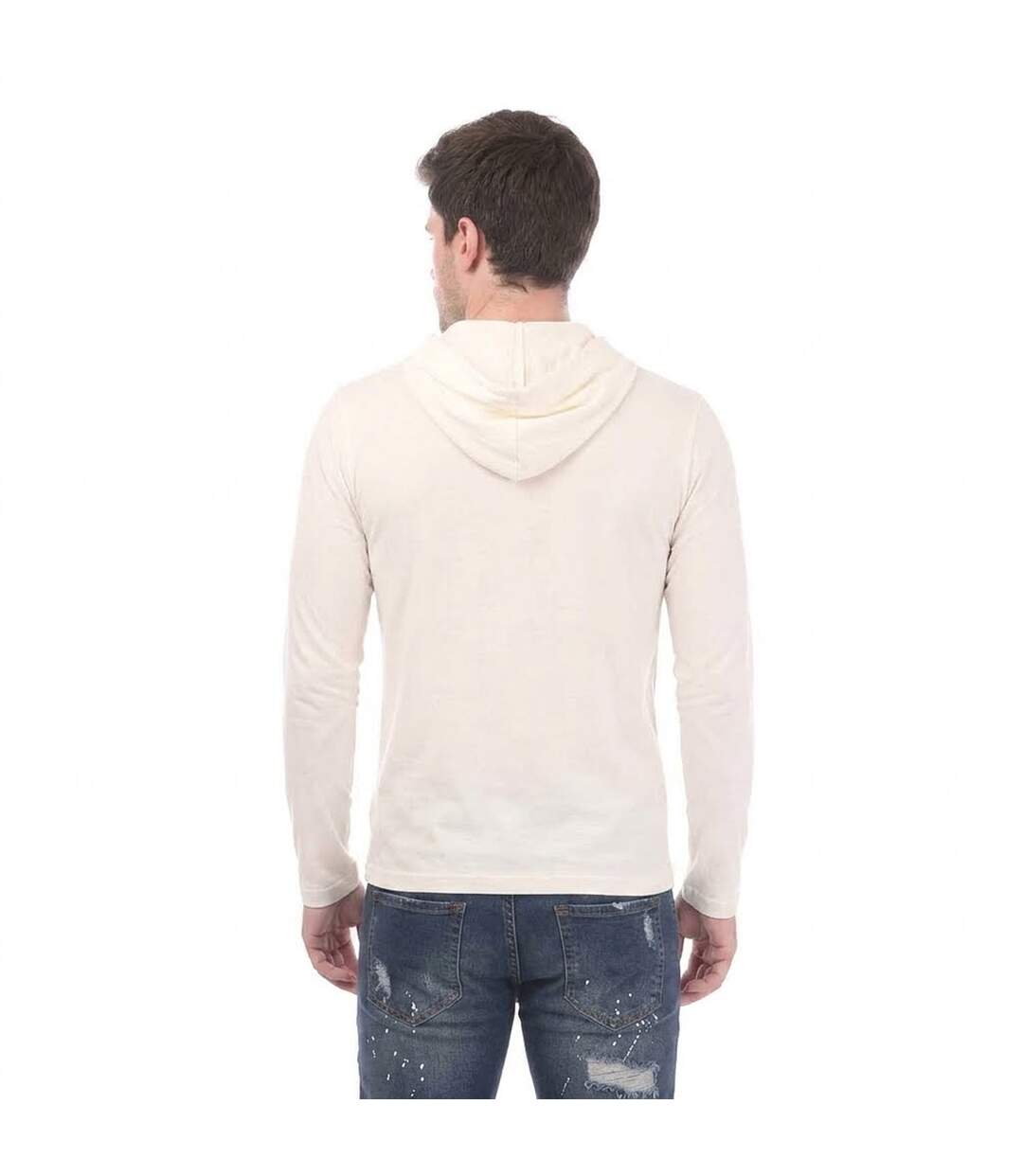 Mens Lettering Regular Hoodie White DFND London-2