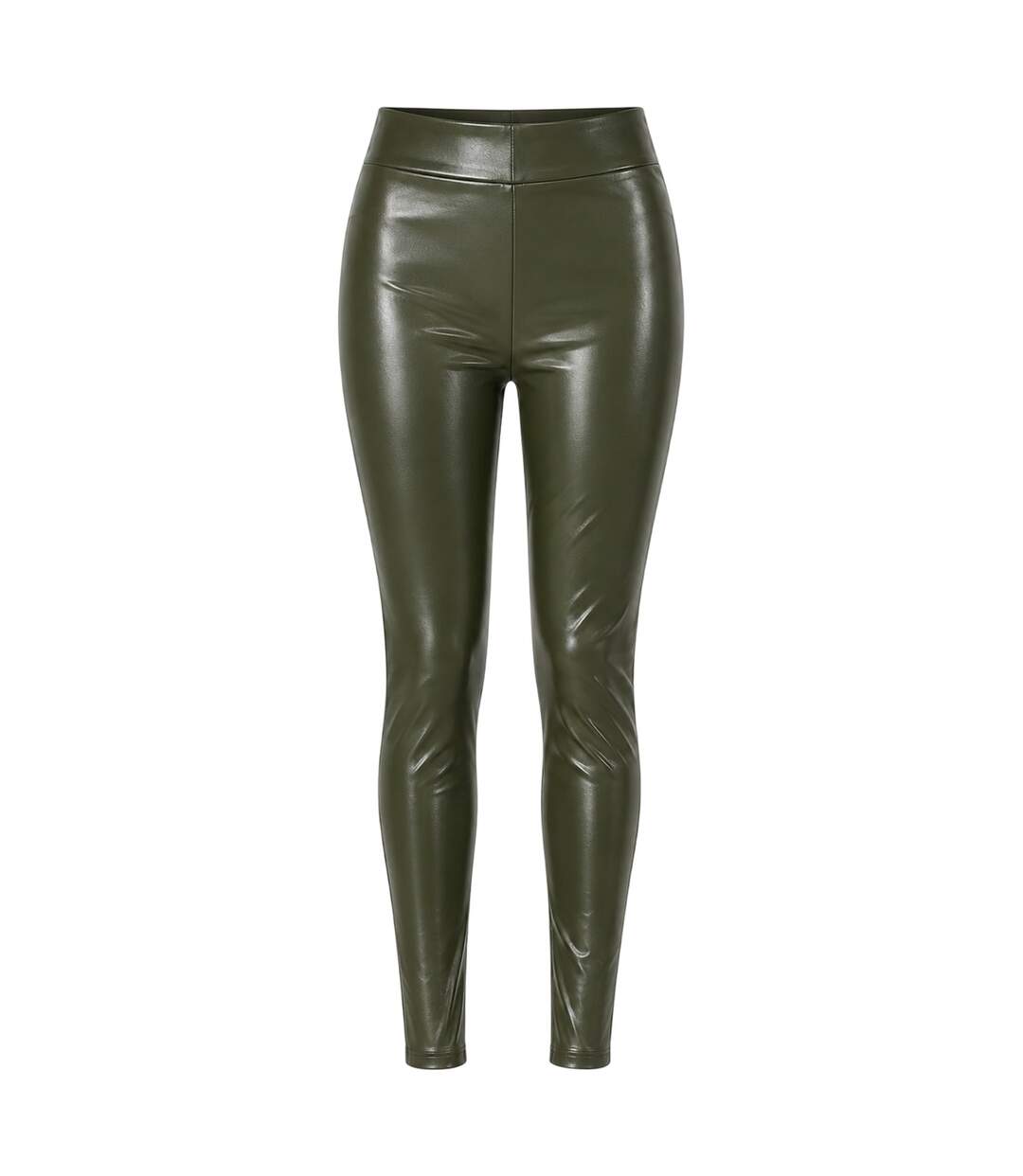 Legging Motif/style Fente Latérale Femme Vert Kaki Missy Empire-2