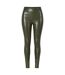 Legging Motif/style Fente Latérale Femme Vert Kaki Missy Empire-2