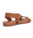 Womens/ladies Lucina Leather Flat Sandals Tan Dune London-2