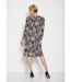 Robe courte évasée maille chaude fleurie-2