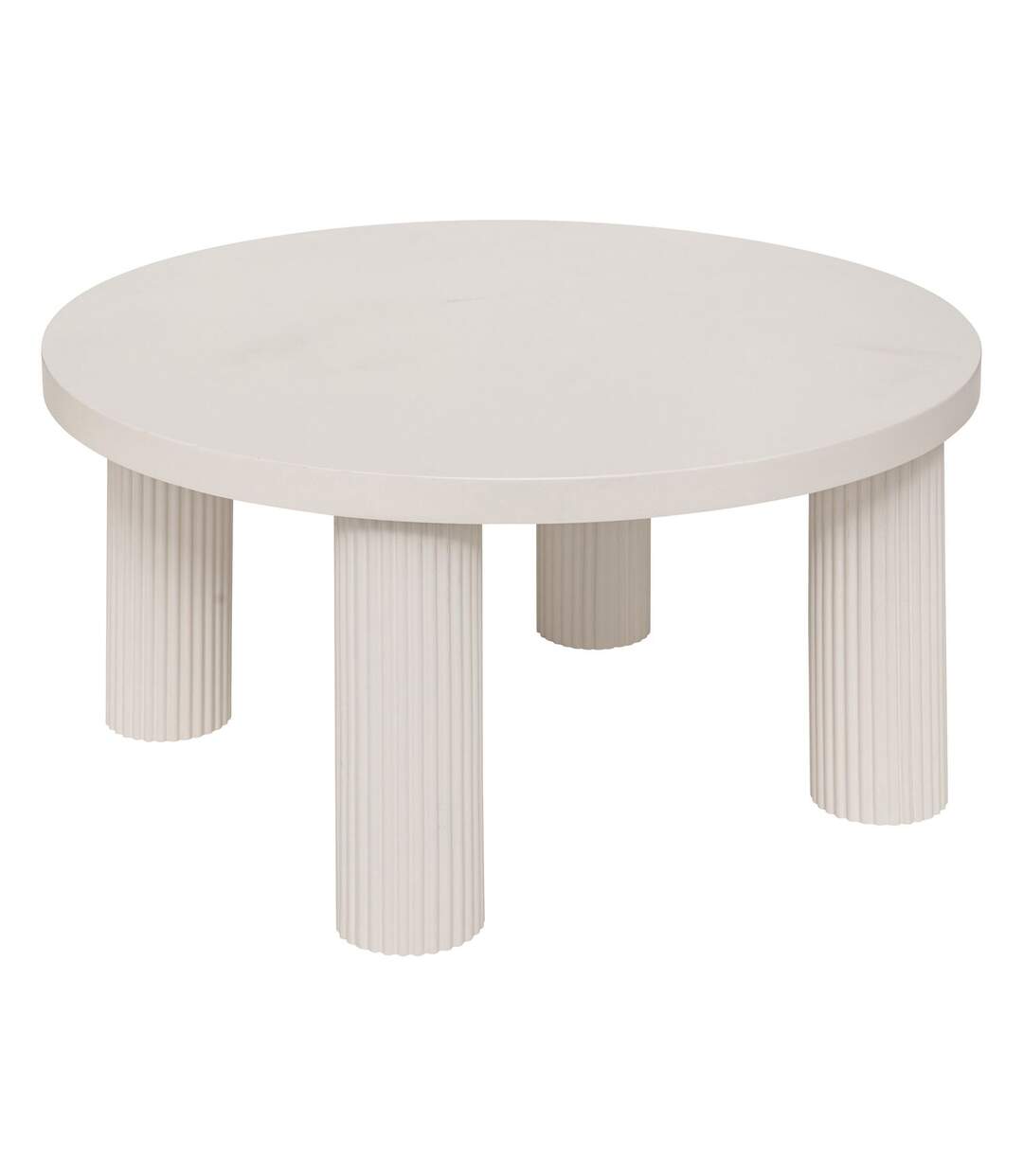 Table basse en bois TELLA - Crème-1