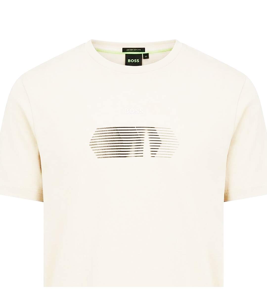 T-shirt Motif/style À Rayures Unity Homme Beige Clair Boss-3