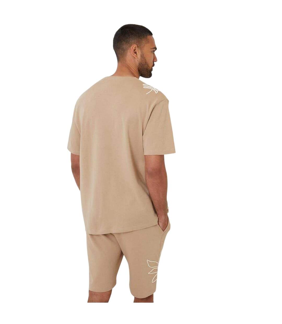T-shirt Granada Homme Beige Gris Threadbare-2