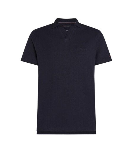 Polo Terry Homme Rose Foncé Violet Tommy Hilfiger