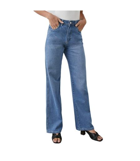 Womens/ladies cotton wide leg jeans blue Principles