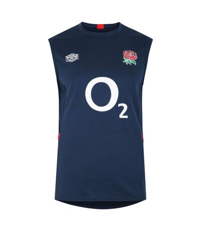 Umbro Mens 23/24 England Rugby Jersey Sleeveless T-Shirt (Navy Blazer/Dress Blue/Flame Scarlet)