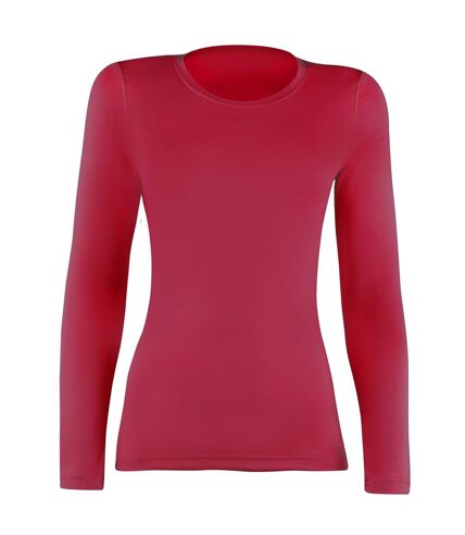 Rhino Womens/Ladies Sports Baselayer Long Sleeve (Red)