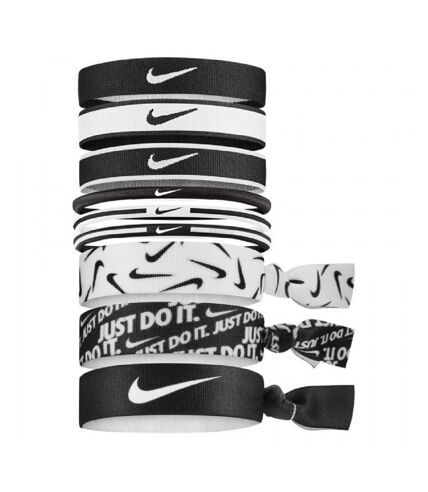 Nike Unisex Adult Hairband (Pack of 9) (Black/White) - UTCS575