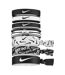 Nike Unisex Adult Hairband (Pack of 9) (Black/White) - UTCS575