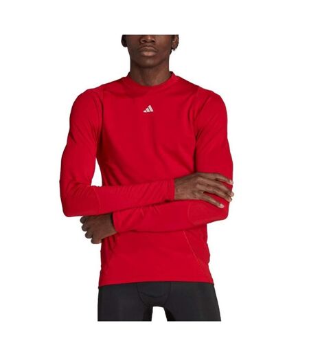 T-shirt Manches Longues Techfit Homme Rouge Adidas