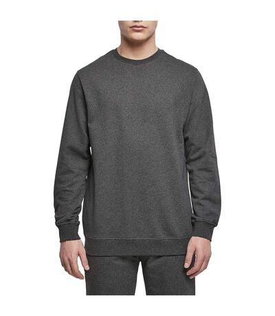 Mens Basic Crew Neck Sweatshirt Charcoal Build Your Brand