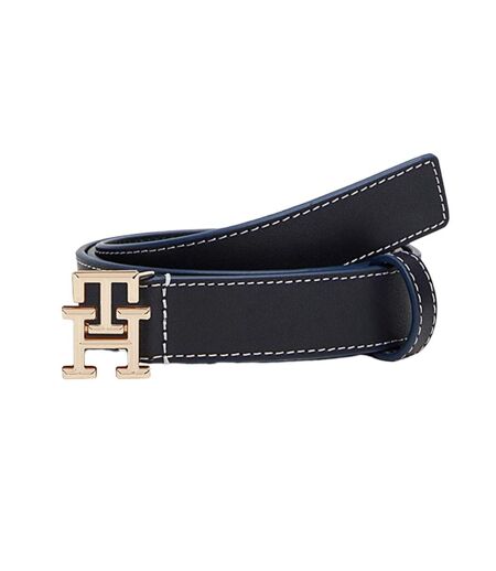 Ceinture noir femme tommy hilfiger logo 2.5