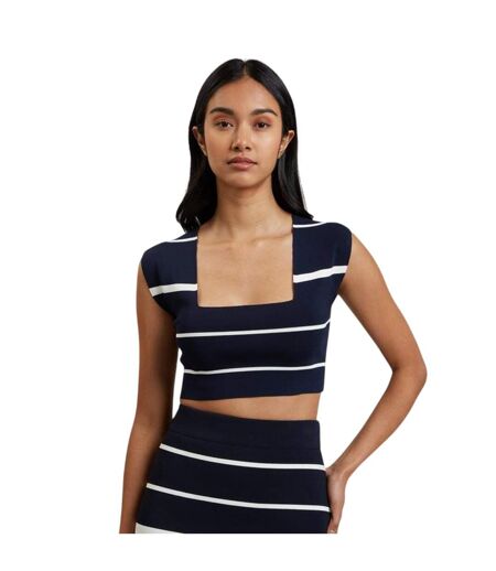 Womens/ladies Knitted Top Navy Ted Baker