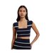 Womens/ladies Knitted Top Navy Ted Baker-4