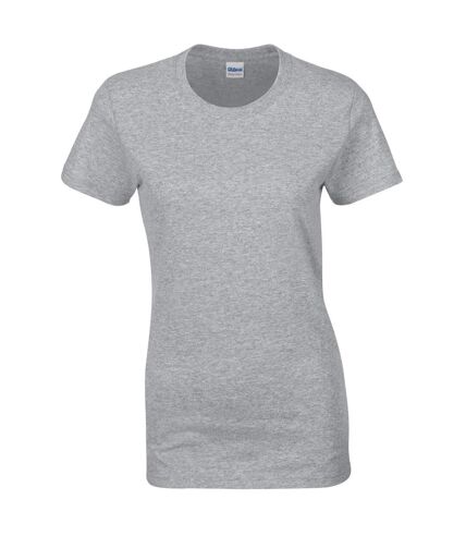 Gildan Ladies/Womens Heavy Cotton Missy Fit Short Sleeve T-Shirt (Sport Grey) - UTBC2665