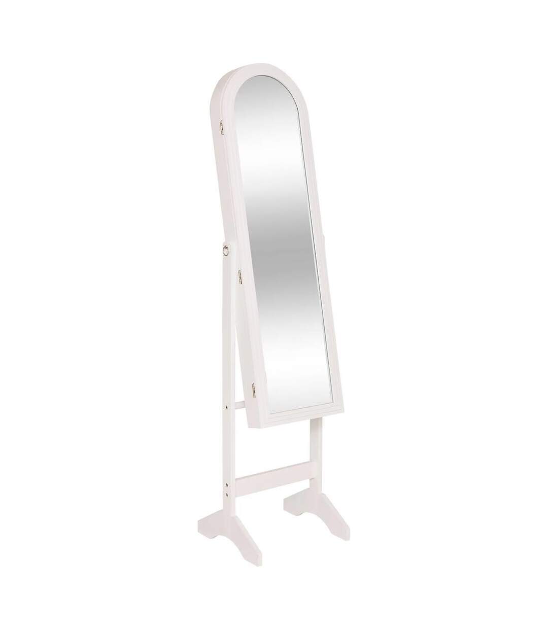 Armoire à Bijoux Avec Miroir Emily 158cm Blanc-1