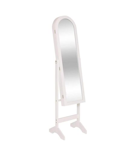 Armoire à Bijoux Avec Miroir Emily 158cm Blanc