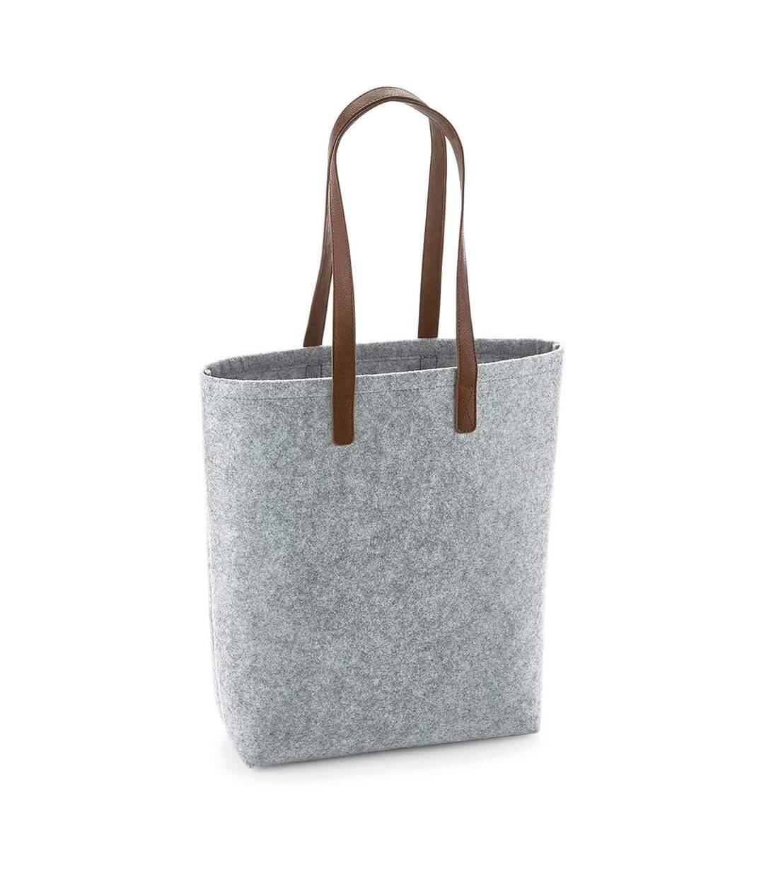 Sac en feutre - shopping - plage - BG738 - gris-1