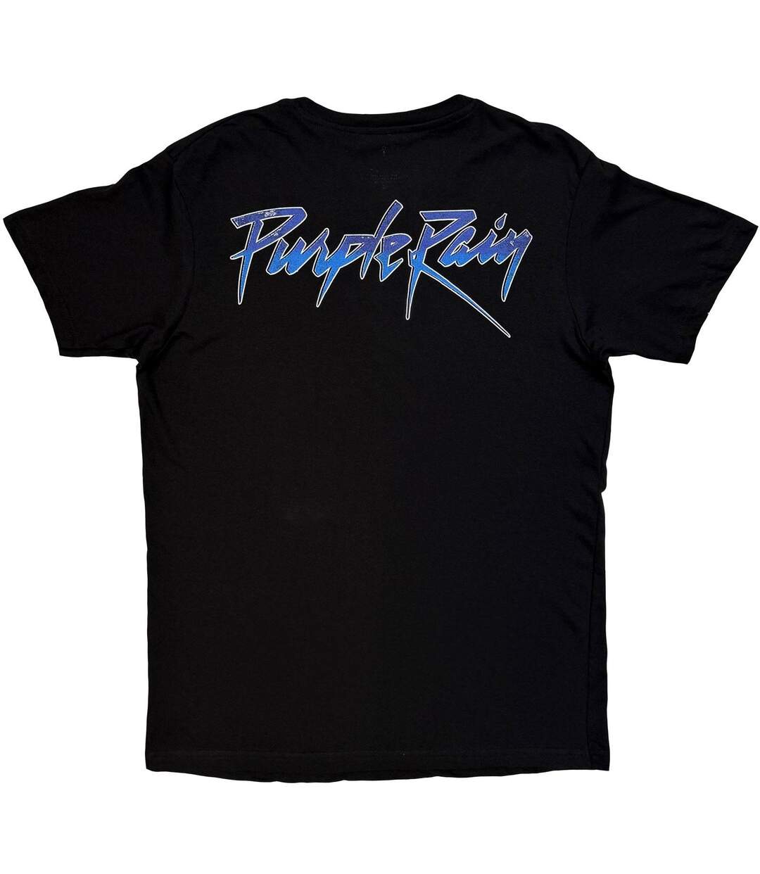Unisex Adult Purple Rain Box Back Print T-shirt Black Prince-2