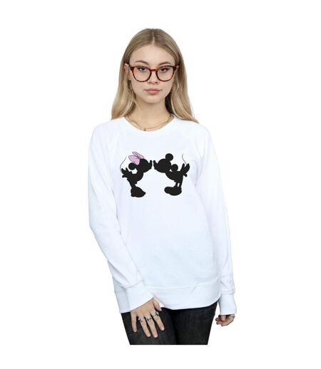 Disney Pantalon de survêtement Mickey Minnie Kiss Silhouette Womens/Ladies (Blanc) - UTBI28431