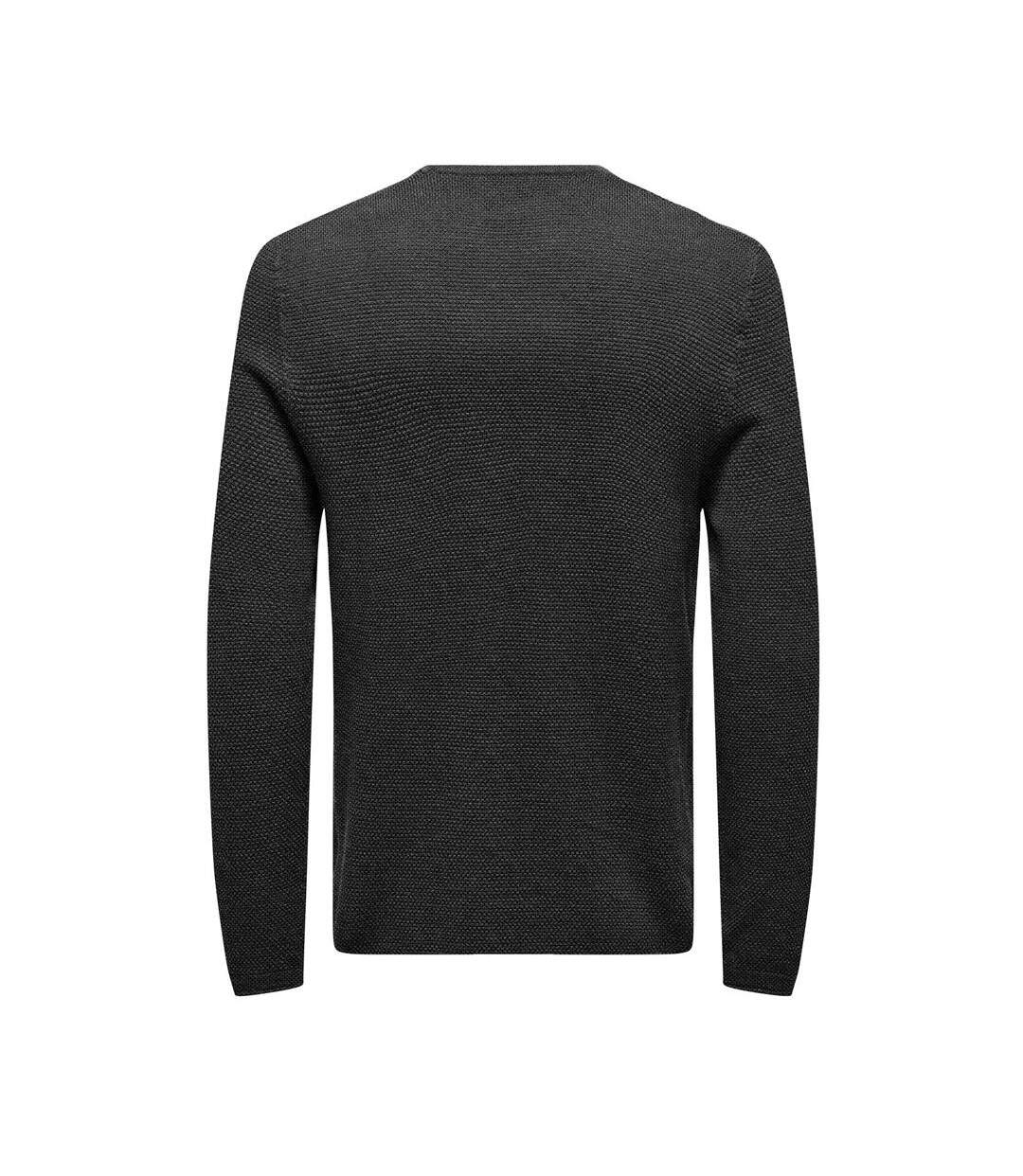 Pull Gris Anthracite Homme Only & Sons Spanter - L