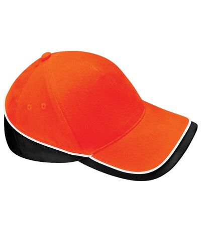 Casquette de baseball unisexe orange/noir/blanc Beechfield