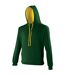 Awdis Varsity Hooded Sweatshirt / Hoodie (Forest Green/Gold)