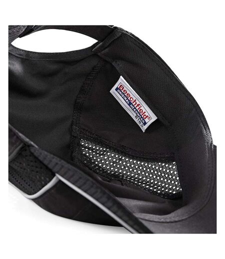 Beechfield Coolmax® Flow Mesh Baseball Cap / Headwear (Black) - UTRW225