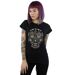 Disney T-shirt en coton à motif de crâne Coco Femme/Femme (Noir) - UTBI14391-2