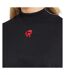 Womens/ladies Inky Crop Sweatshirt Black Red Run-4