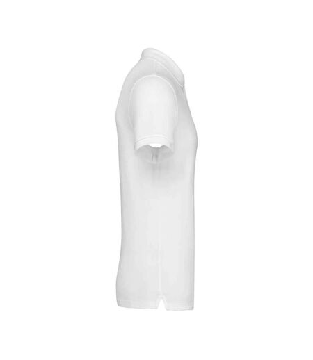 Mens pique polo shirt white Native Spirit