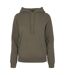 Sweat À Capuche Basic Femme Olive Build Your Brand-2