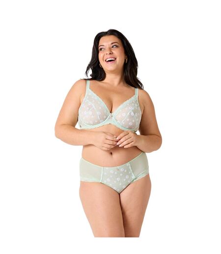 Shorty grande taille vert Délicatesse