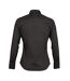 Womens/ladies Eden Long Sleeve Fitted Work Shirt Black SOLS-2