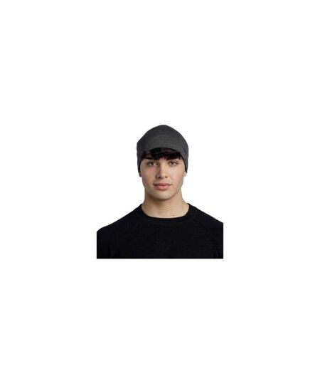 Unisex Adult Merino Wool Beanie Grey Silver Buff