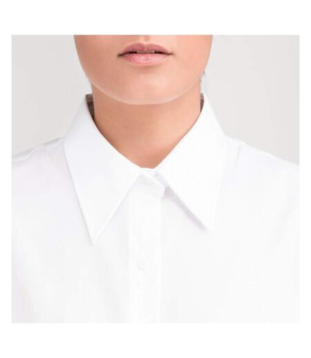 Collection Chemisier À Manches Courtes Sans Repassage Femme Blanc Russell