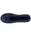 Isotoner Chaussons Ballerines femme microvelours semelle ergonomique, mousse à mémoire forme-3