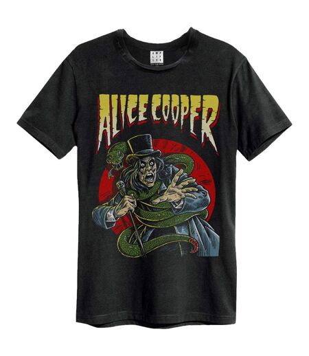 T-shirt Style Alice Cooper With Snake Adulte Noir Amplified