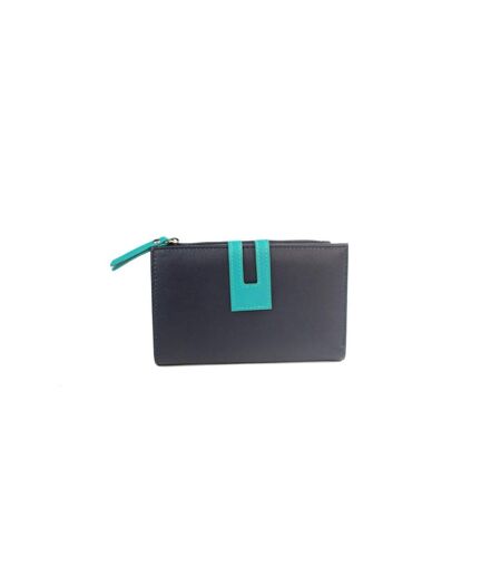 Eastern Counties Leather Rebecca Contrast Coin Purse (Navy/Turquoise) (One Size)