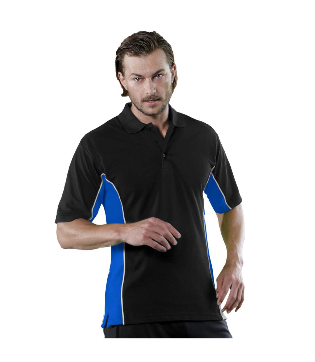 Gamegear - Polo à manches courtes - Homme (Noir/Bleu roi/Blanc) - UTBC412