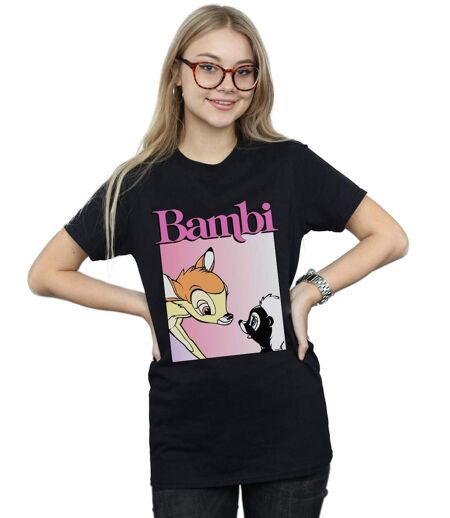 Disney - T-shirt BAMBI NICE TO MEET YOU - Femme (Noir) - UTBI17220
