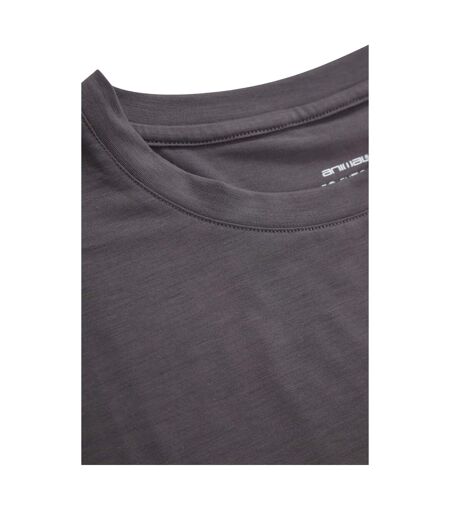 Womens/ladies Sarah Short-sleeved Active T-shirt Charcoal Animal