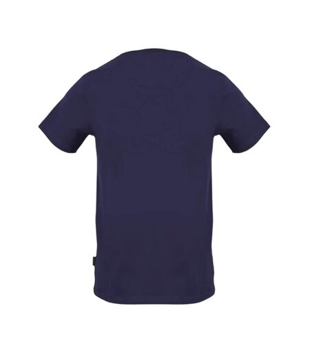 Mens Arched Logo Crew Neck Regular T-shirt Navy Aquascutum