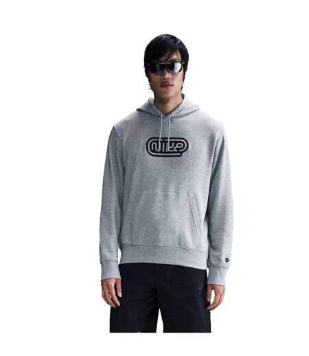 Sweat À Capuche Club Homme Gris Foncé Chiné Nike