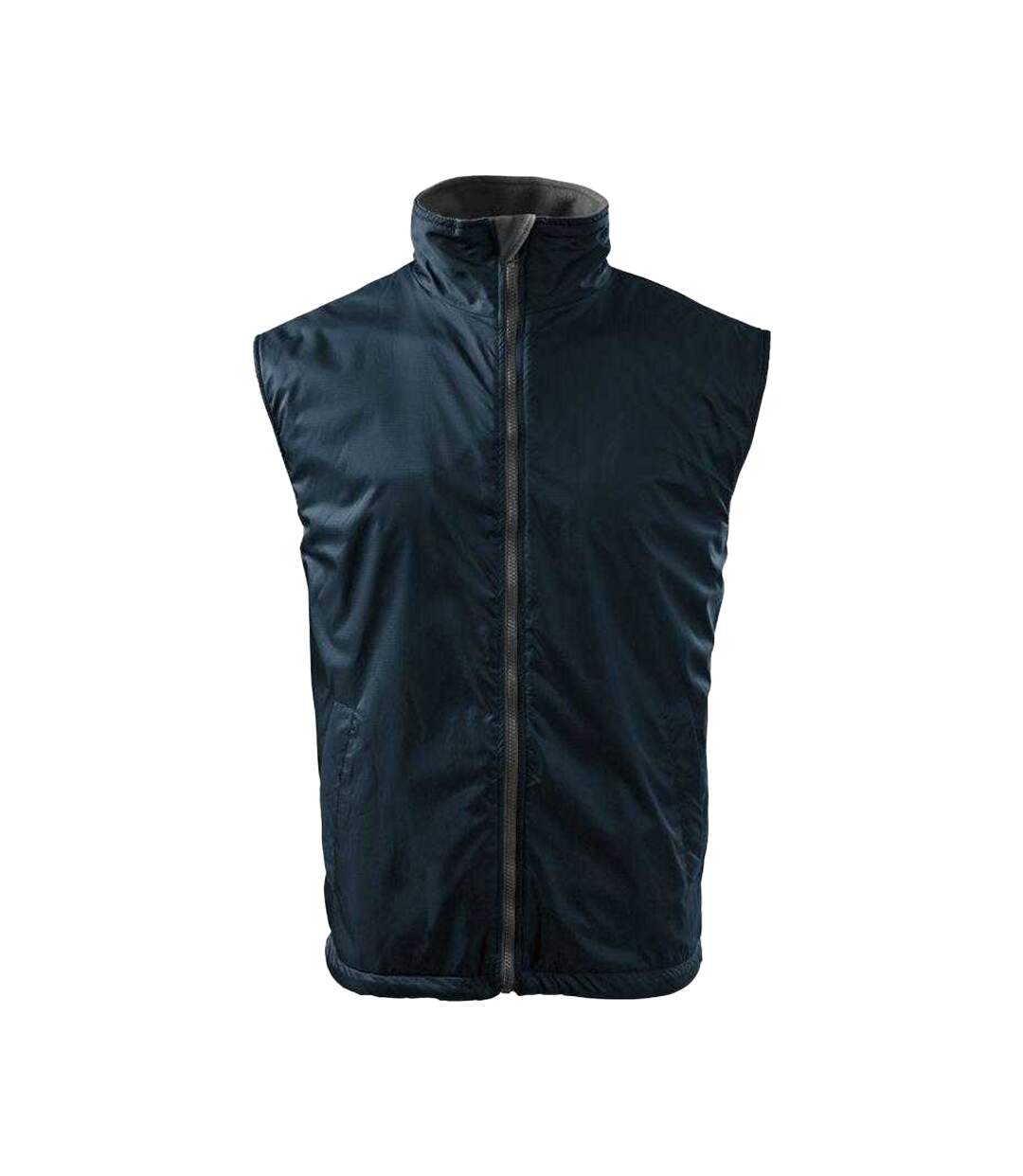 Veste Sans Manches Motif/style Uni Homme Bleu Marine Foncé Rimeck-1