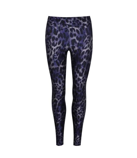 Legging Motif/style Imprimé Guépard Femme Bleu Foncé Koral