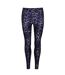 Legging Motif/style Imprimé Guépard Femme Bleu Foncé Koral-1
