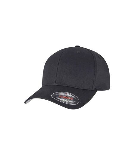 Childrens/kids Wooly Combed Baseball Cap Charcoal Flexfit