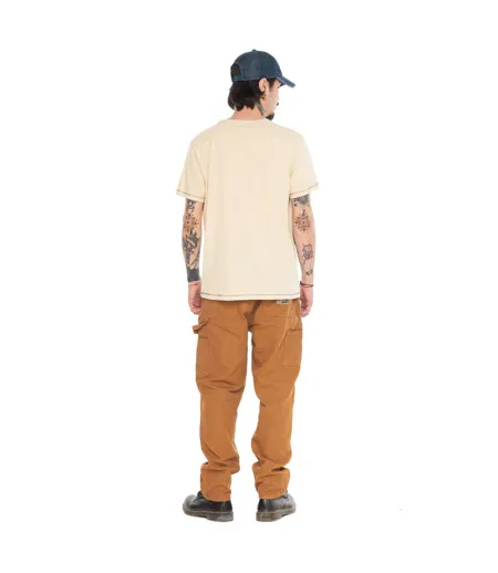T-shirt homme regular en slub heavy wash print devant Zane Vondutch